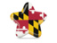 Flag of state of Maryland. Star icon. Download icon