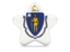 Flag of state of Massachusetts. Star icon. Download icon