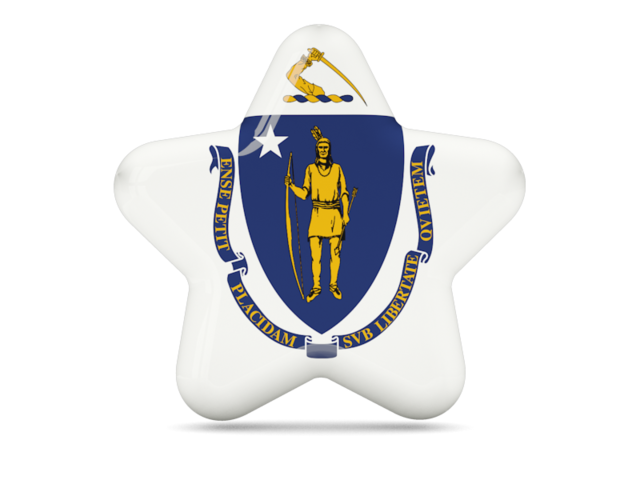 Star icon. Download flag icon of Massachusetts