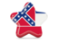 Flag of state of Mississippi. Star icon. Download icon