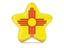 Flag of state of New Mexico. Star icon. Download icon