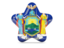 Flag of state of New York. Star icon. Download icon