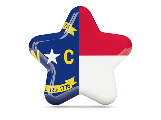 Star icon. Download flag icon of North Carolina