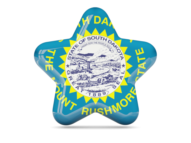 Star icon. Download flag icon of South Dakota