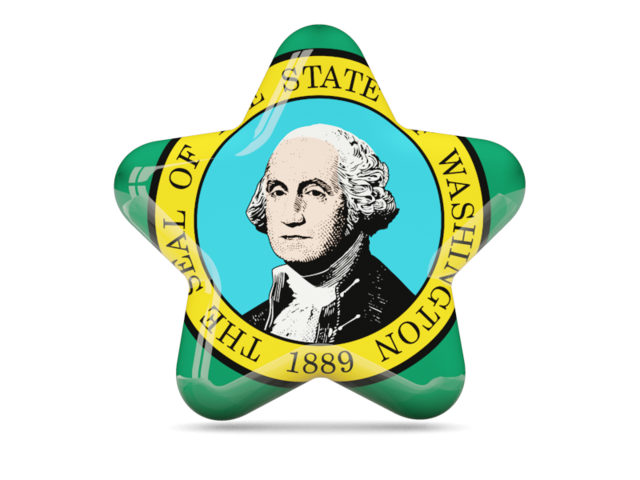 Star icon. Download flag icon of Washington