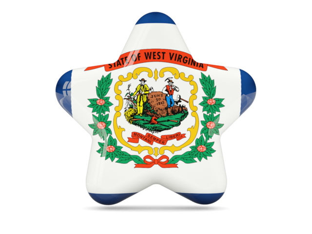 Star icon. Download flag icon of West Virginia