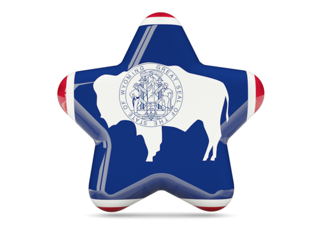 Star icon. Download flag icon of Wyoming