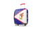 American Samoa. Suitcase with flag. Download icon.