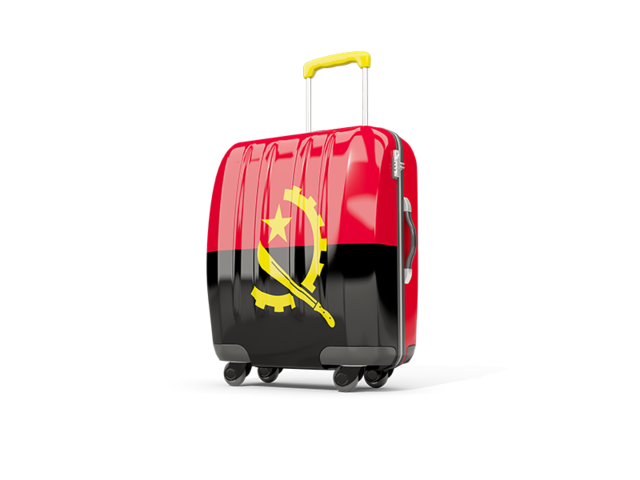 Suitcase with flag. Download flag icon of Angola at PNG format