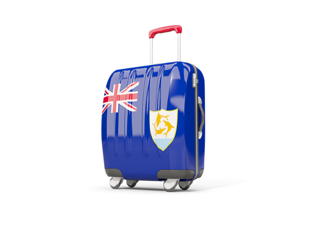 Suitcase with flag. Download flag icon of Anguilla at PNG format