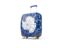 Antarctica. Suitcase with flag. Download icon.