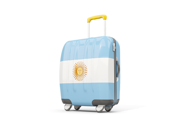 Suitcase with flag. Download flag icon of Argentina at PNG format
