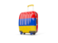 Armenia. Suitcase with flag. Download icon.