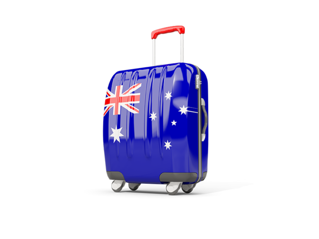 Suitcase with flag. Download flag icon of Australia at PNG format