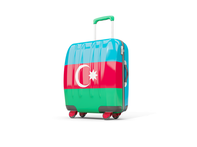 Suitcase with flag. Download flag icon of Azerbaijan at PNG format