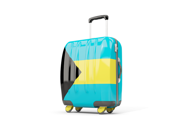 Suitcase with flag. Download flag icon of Bahamas at PNG format