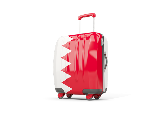 Suitcase with flag. Download flag icon of Bahrain at PNG format