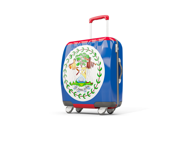 Suitcase with flag. Download flag icon of Belize at PNG format
