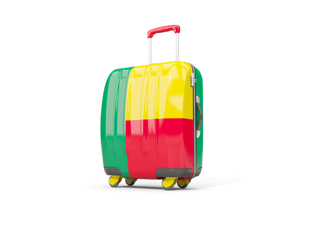 Suitcase with flag. Download flag icon of Benin at PNG format
