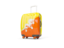 Bhutan. Suitcase with flag. Download icon.