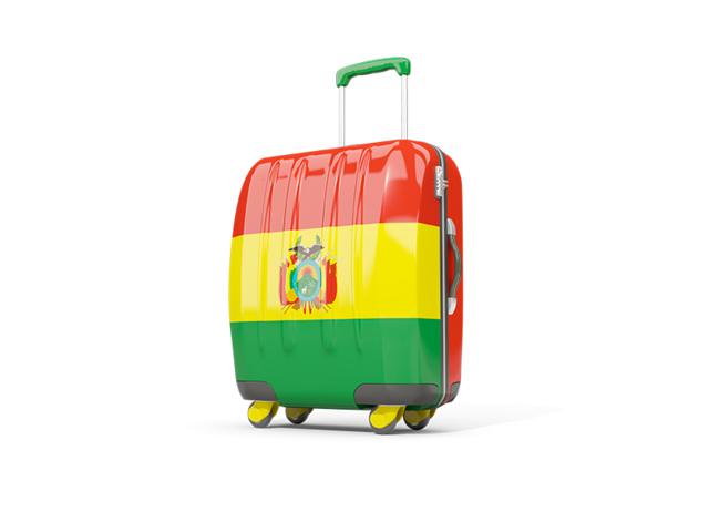Suitcase with flag. Download flag icon of Bolivia at PNG format