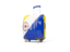 Bonaire. Suitcase with flag. Download icon.