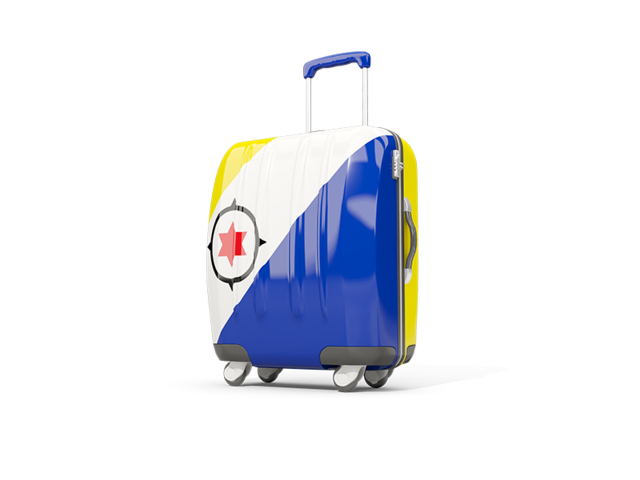 Suitcase with flag. Download flag icon of Bonaire at PNG format