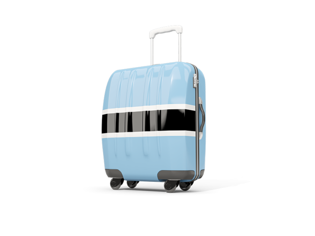 Suitcase with flag. Download flag icon of Botswana at PNG format