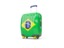 Brazil. Suitcase with flag. Download icon.