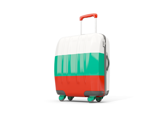 Suitcase with flag. Download flag icon of Bulgaria at PNG format