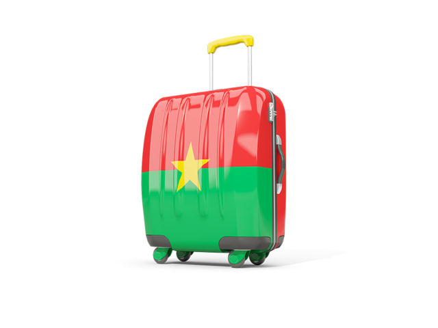 Suitcase with flag. Download flag icon of Burkina Faso at PNG format