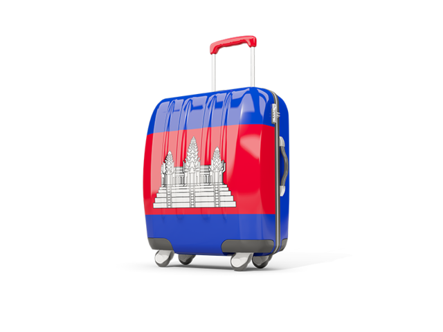 Suitcase with flag. Download flag icon of Cambodia at PNG format