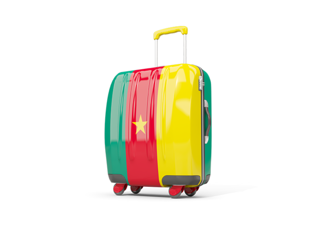 Suitcase with flag. Download flag icon of Cameroon at PNG format
