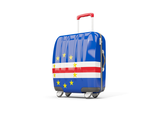Suitcase with flag. Download flag icon of Cape Verde at PNG format