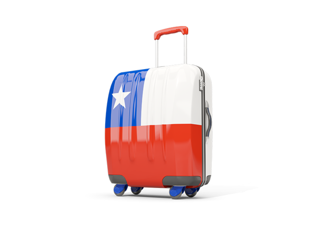 Suitcase with flag. Download flag icon of Chile at PNG format