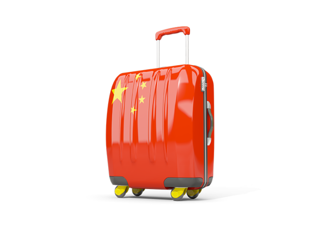 Suitcase with flag. Download flag icon of China at PNG format