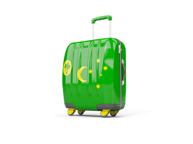 Suitcase with flag. Download flag icon of Cocos Islands at PNG format