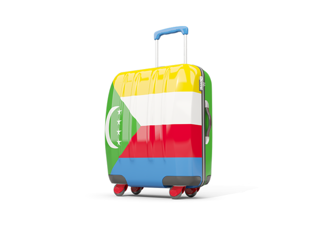 Suitcase with flag. Download flag icon of Comoros at PNG format