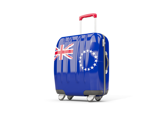 Suitcase with flag. Download flag icon of Cook Islands at PNG format