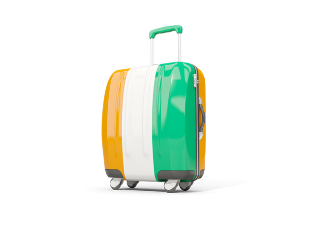 Suitcase with flag. Download flag icon of Cote d'Ivoire at PNG format