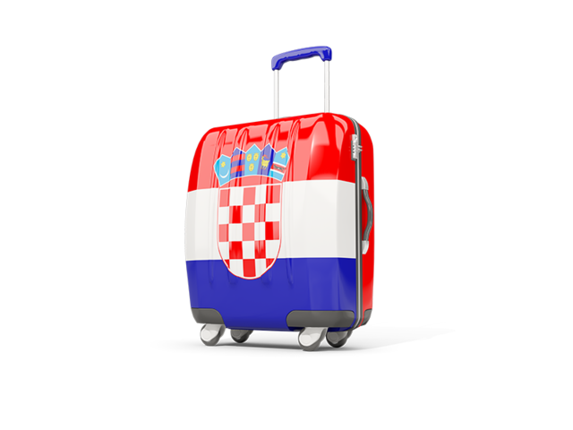 Suitcase with flag. Download flag icon of Croatia at PNG format
