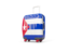 Cuba. Suitcase with flag. Download icon.