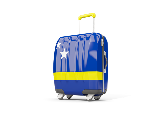 Suitcase with flag. Download flag icon of Curacao at PNG format