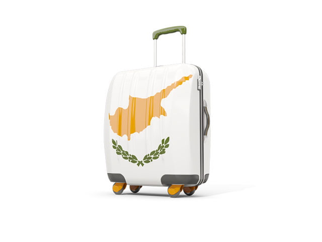 Suitcase with flag. Download flag icon of Cyprus at PNG format