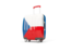 Czech Republic. Suitcase with flag. Download icon.