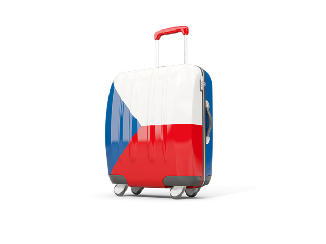 Suitcase with flag. Download flag icon of Czech Republic at PNG format