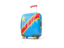 Democratic Republic of the Congo. Suitcase with flag. Download icon.