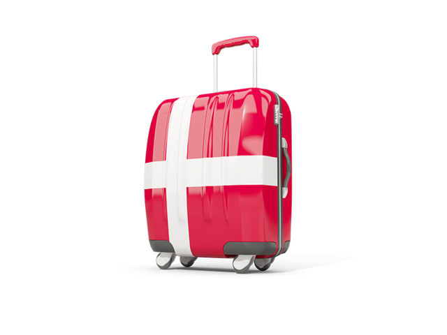 Suitcase with flag. Download flag icon of Denmark at PNG format