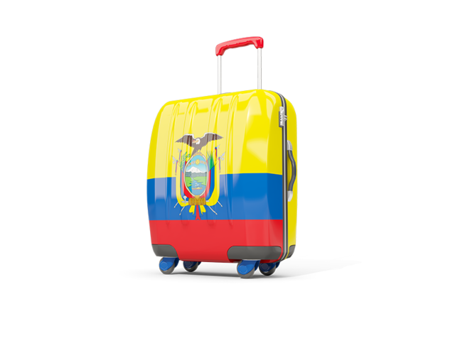 Suitcase with flag. Download flag icon of Ecuador at PNG format