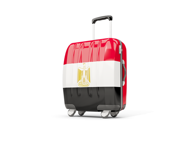 Suitcase with flag. Download flag icon of Egypt at PNG format